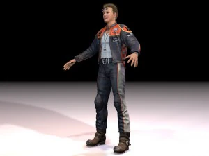 motorcyclist rigging 3D Model