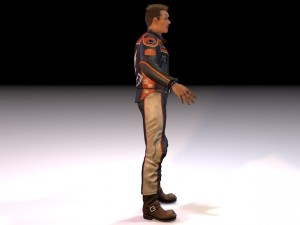motorcyclist rigging Modelo 3D