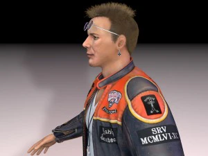 motorcyclist rigging 3D Model