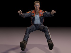 motorcyclist rigging Modelo 3D