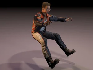 motorcyclist rigging 3D Model