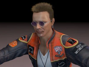 motorcyclist rigging 3D Model