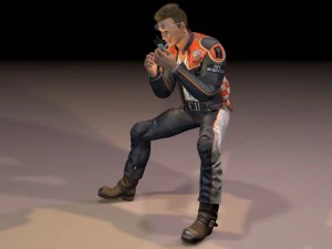 motorcyclist rigging 3D Model