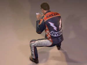 motorcyclist rigging 3D Model
