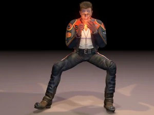 motorcyclist rigging 3D Model