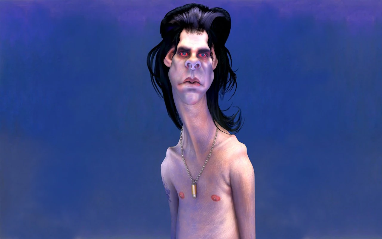caricature of nick cave 3D Model .c4d .max .obj .3ds .fbx .stl .blend 