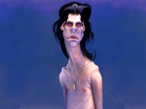 caricature of nick cave 3Dモデル