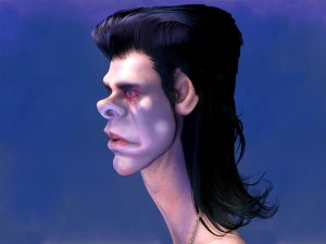 caricature of nick cave 3D Model