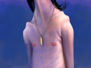 caricature of nick cave 3D Model