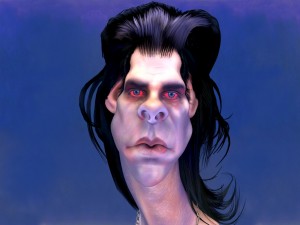 caricature of nick cave 3D Model