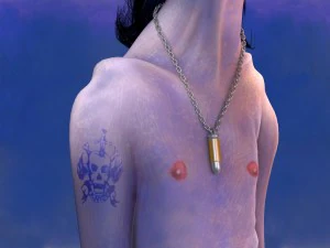 caricature of nick cave 3D Model
