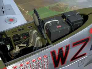 mustang p-51 d in flight 3D 模型