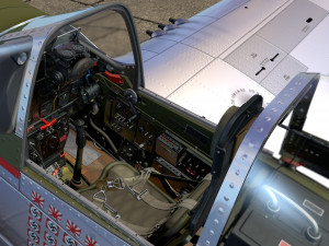 mustang p-51 d on the runway 3D Model