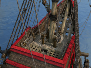 galeon dragon smok with sails Modelo 3D