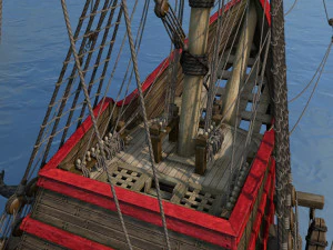 galeon dragon smok with sails 3D Model
