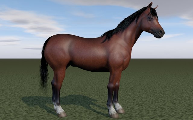 horse rigging 3D Model .c4d .max .obj .3ds .fbx .stl .blend 