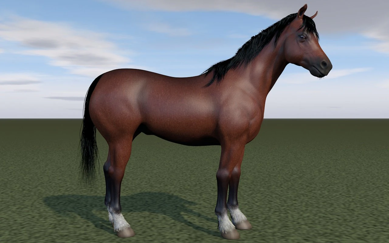 horse rigging 3D Model .c4d .max .obj .3ds .fbx .stl .blend 