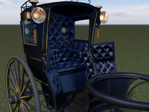 london cab cabman horse rigging Modelo 3D