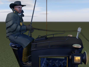 london cab cabman horse rigging 3D Model