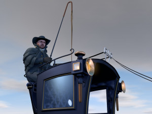 london cab cabman horse rigging Modelo 3D