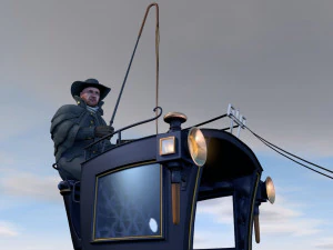 london cab cabman horse rigging 3D Model