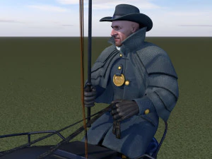 london cab cabman horse rigging 3D Model