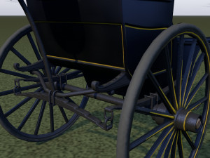 london cab cabman horse rigging Modelo 3D