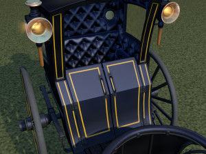 london cab cabman horse rigging Modelo 3D