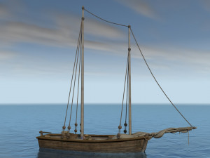 sailboat with a commodity 3Dモデル