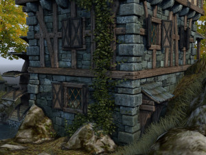 medieval watermill Modèle 3D