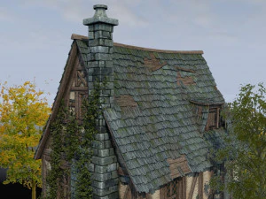 medieval watermill 3D Model