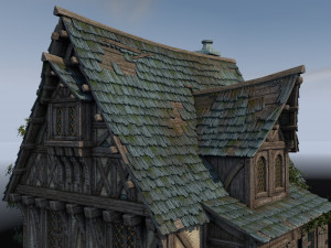 medieval watermill Modèle 3D