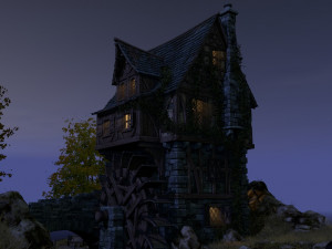 medieval watermill Modèle 3D