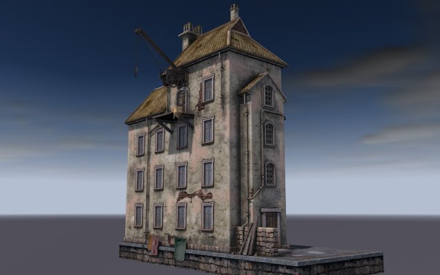 port building 3D Model .c4d .max .obj .3ds .fbx .stl .blend 