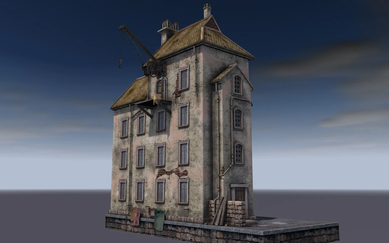 port building 3D Model .c4d .max .obj .3ds .fbx .stl .blend 