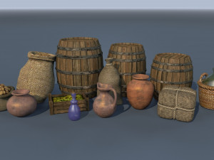 medieval goods set 1 3Dモデル