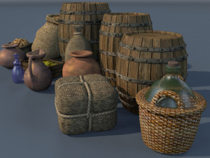 medieval goods set 1 3D 모델