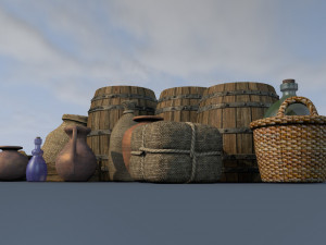 medieval goods set 1 3D 모델