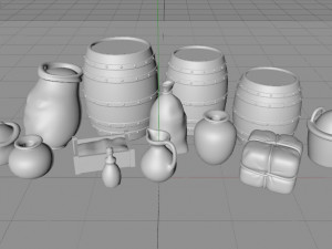 medieval goods set 1 3D 모델