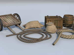 medieval goods set 2 Model 3D