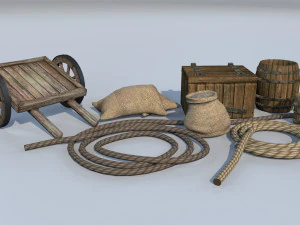 produits médiévaux set 2 Modèle 3D