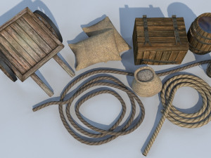 medieval goods set 2 Model 3D