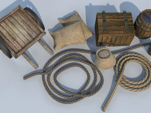 medieval goods set 2 3D Model