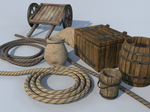 medieval goods set 2 Model 3D