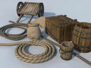 medieval goods set 2 3D Model