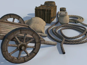 medieval goods set 2 3D Model