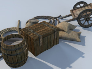 medieval goods set 2 Model 3D