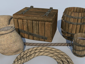 medieval goods set 2 Model 3D
