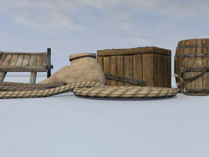medieval goods set 2 3D Model