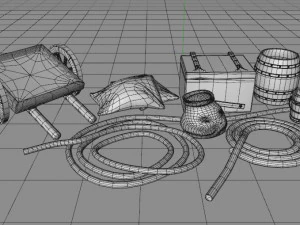 medieval goods set 2 3D Model